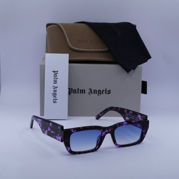 Palm Angels PERI002 PALM 3449 Rectangle Sunglasses - Purple/Blue Gradient - Picture 1 of 10